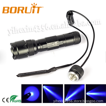 Hot Sale 502B Blue Light led rechargeable Flashlight 1pc XPE Torch Light with tail switch